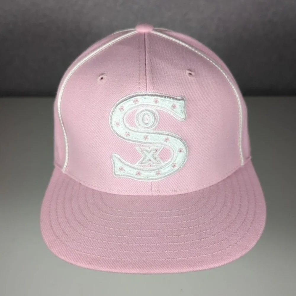Chicago White Sox MLB‎ Fitted Hat Cap 7 1/2 American Needle Pink  Wool